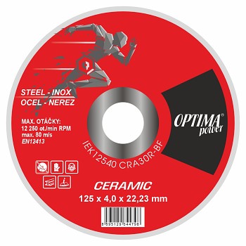 Brusný kotouč 125x4 OPTIMApower Ceramic