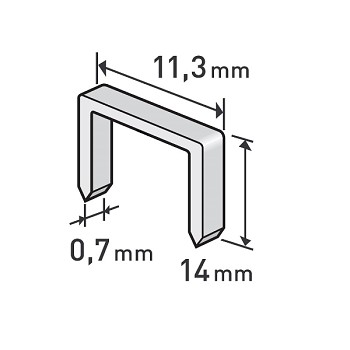 Spony 14mm 11,3x0,52x0,70 balení 1000ks