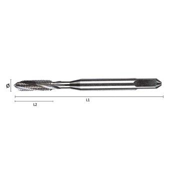 Strojní závitník M 3x0,5 HSS-Co DIN371/C15° Optimatools