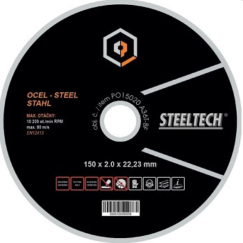 Řezný kotouč 150x2 ocel STEELTECH